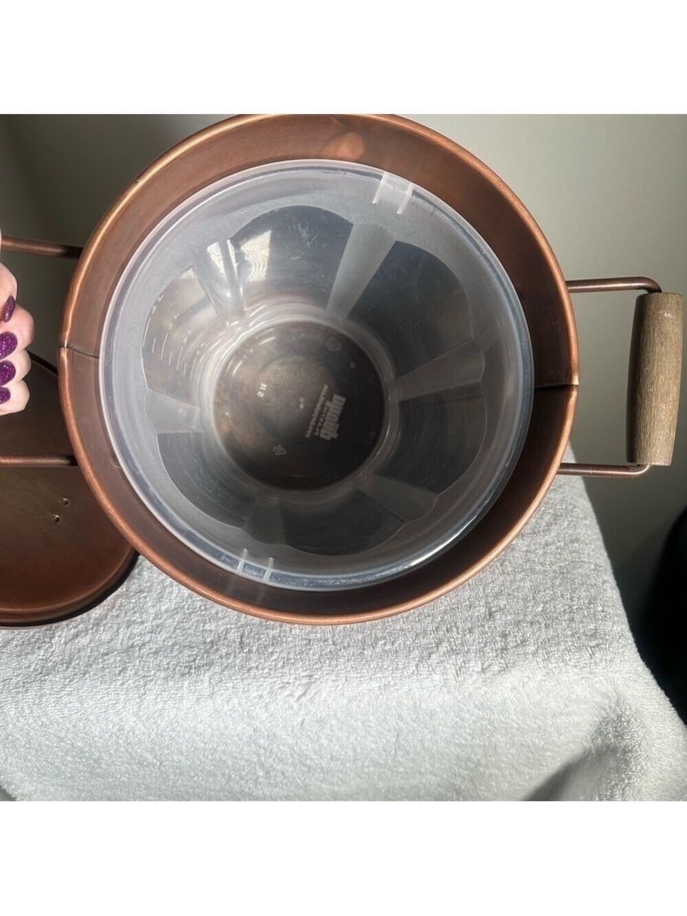 Copper Ice Bucket Handles - Picture 2 of 5
